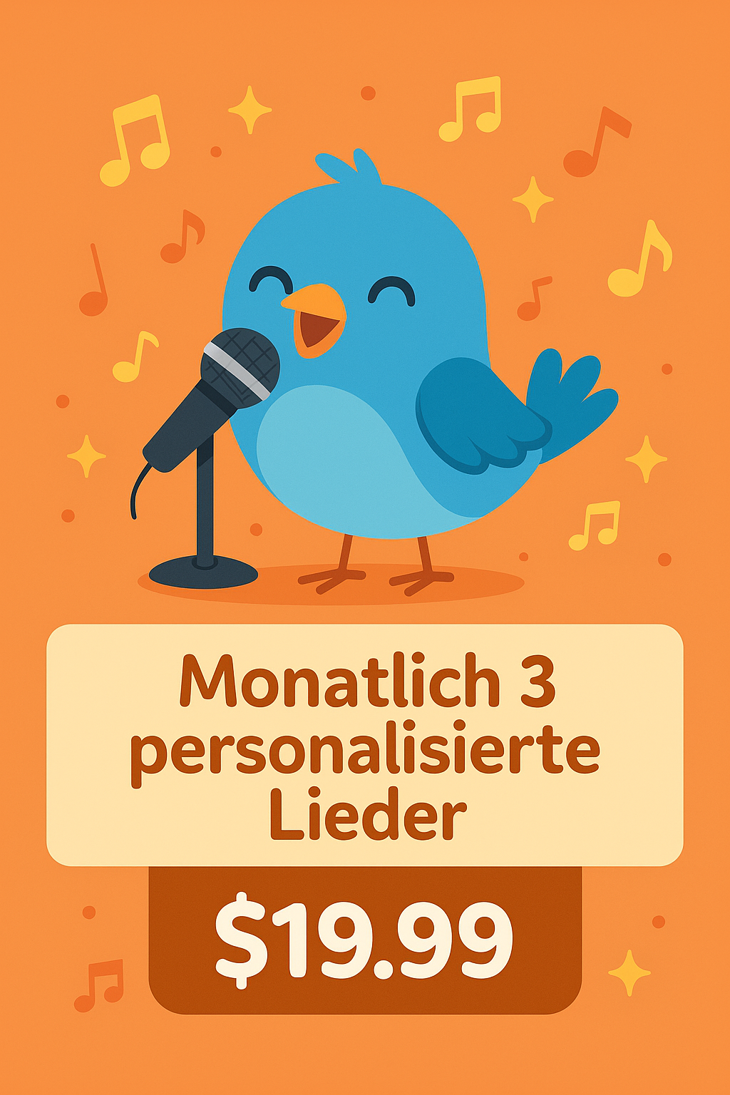 Monatlich 3 personalisierte Lieder